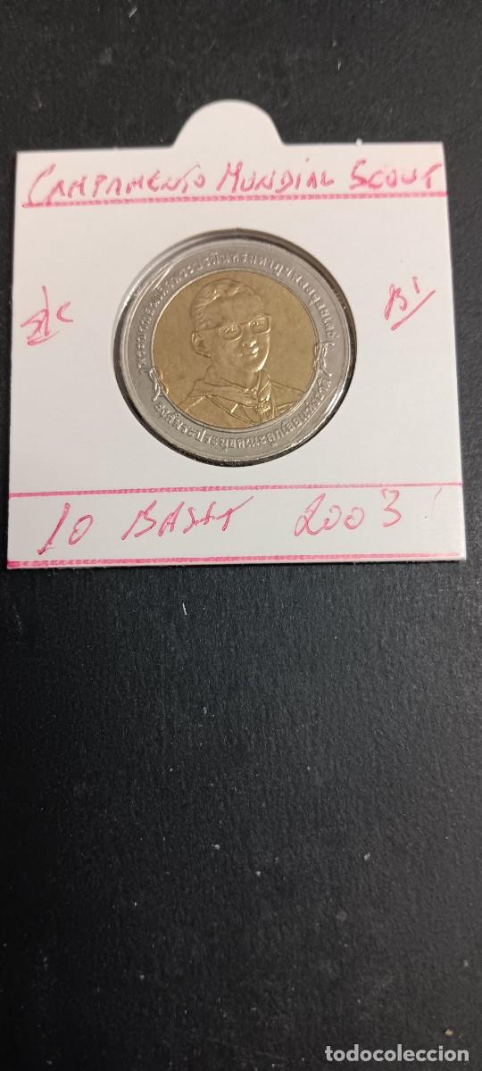 Monedas antiguas de Asia: THAILANDIA 10 BAHT 2003 S/C KM=385(BIMETALICA)CAMPAMENTO MUNDIAL SCOUT
