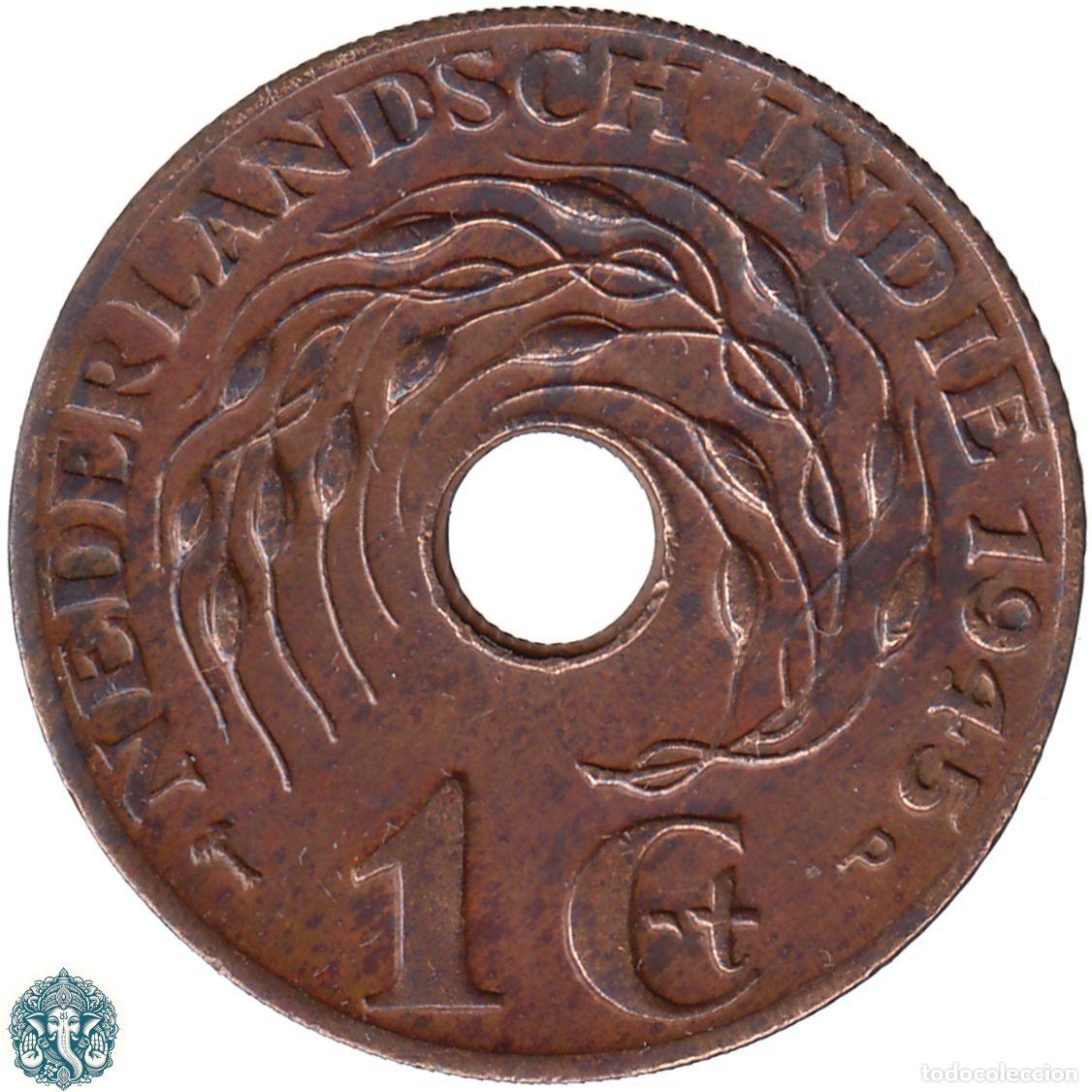 Monedas antiguas de Asia: INDIAS ORIENTALES NEERLANDESAS 1 CENTAVO 1945 Ceca: P INDIAS HOLANDESAS KM#317