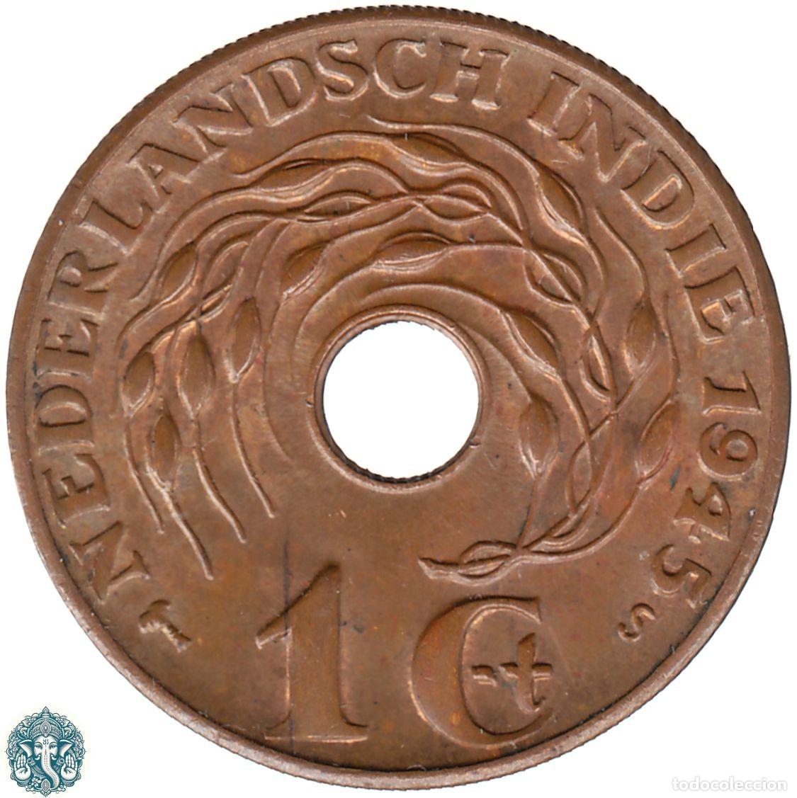 Monedas antiguas de Asia: INDIAS ORIENTALES NEERLANDESAS 1 CENTAVO 1945 Ceca: S INDIAS HOLANDESAS KM#317