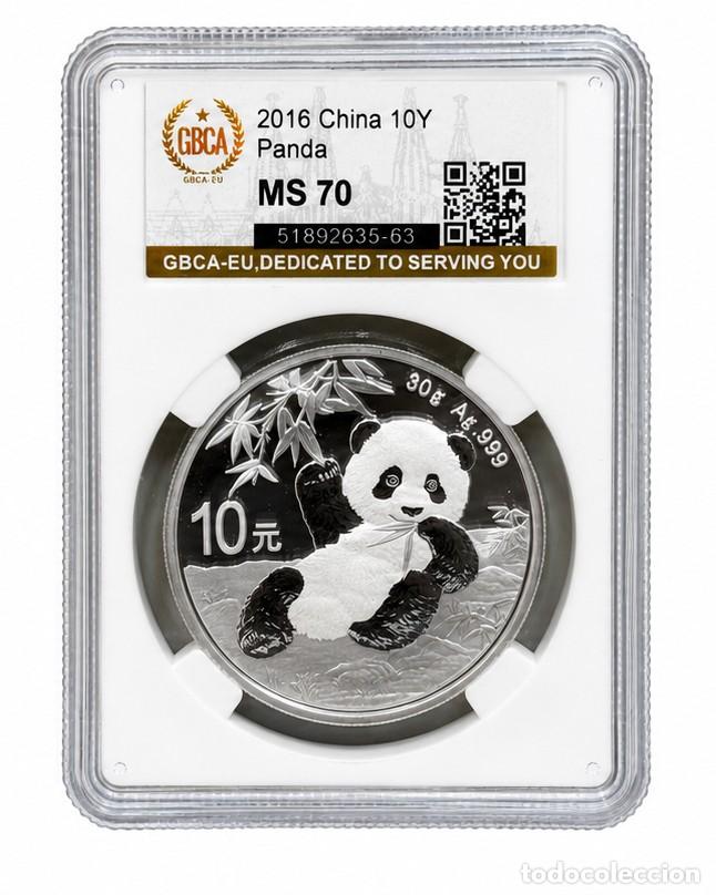 Monedas antiguas de Asia: *** MAGN&Iacute;FICOS 10 YUAN (PANDA) DE CHINA. 2020. CERTIFICADA MS 70. KM#1931 PLATA ***
