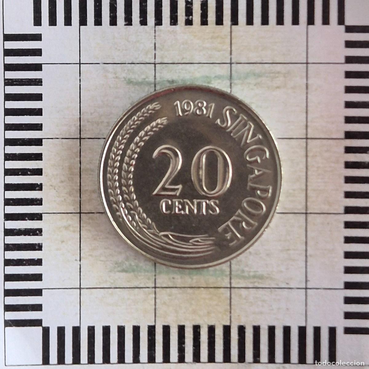 Monedas antiguas de Asia: 20 CENTS, SINGAPUR. 1981. (KM#4). - Foto 2