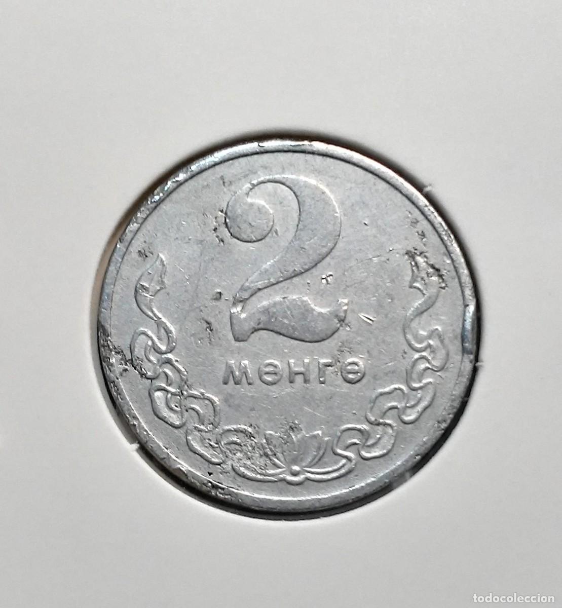 Monedas antiguas de Asia: MONGOLIA 2 MONGO 1977 KM#28 MBC. - Foto 2