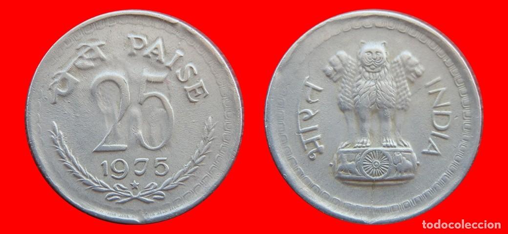 Monedas antiguas de Asia: 25 PAISE 1975 INDIA-151493