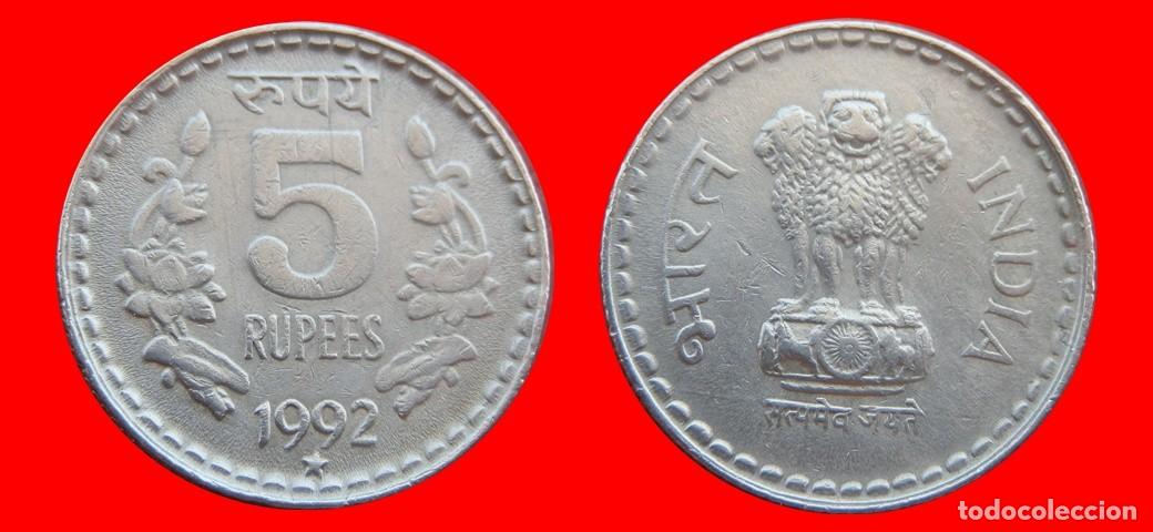 Monedas antiguas de Asia: 5 RUPIAS 1992 INDIA-151496