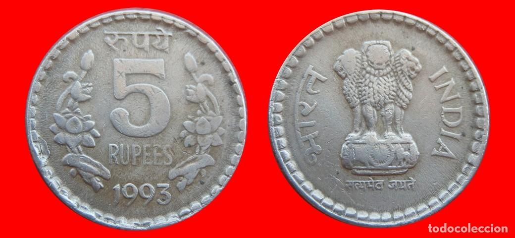 Monedas antiguas de Asia: 5 RUPIAS 1993 INDIA-151497