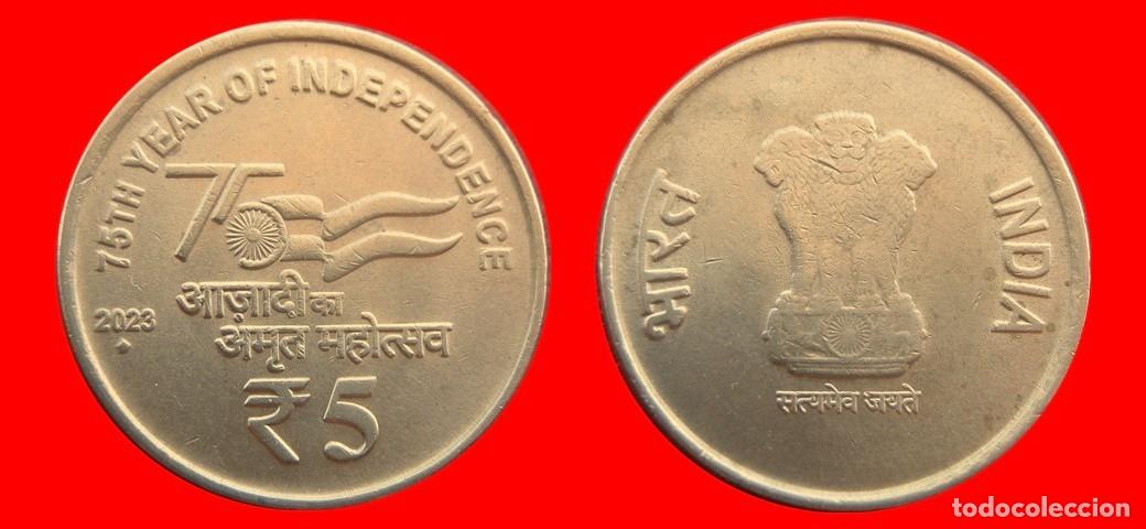 Monedas antiguas de Asia: 5 RUPIAS 2023 INDIA-151499