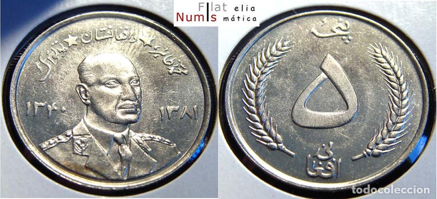 Monedas antiguas de Asia: AFGHANISTAN - 5 AFGHANIS - 1340SH - 1961AD - ACERO INOXIDABLE - UNC