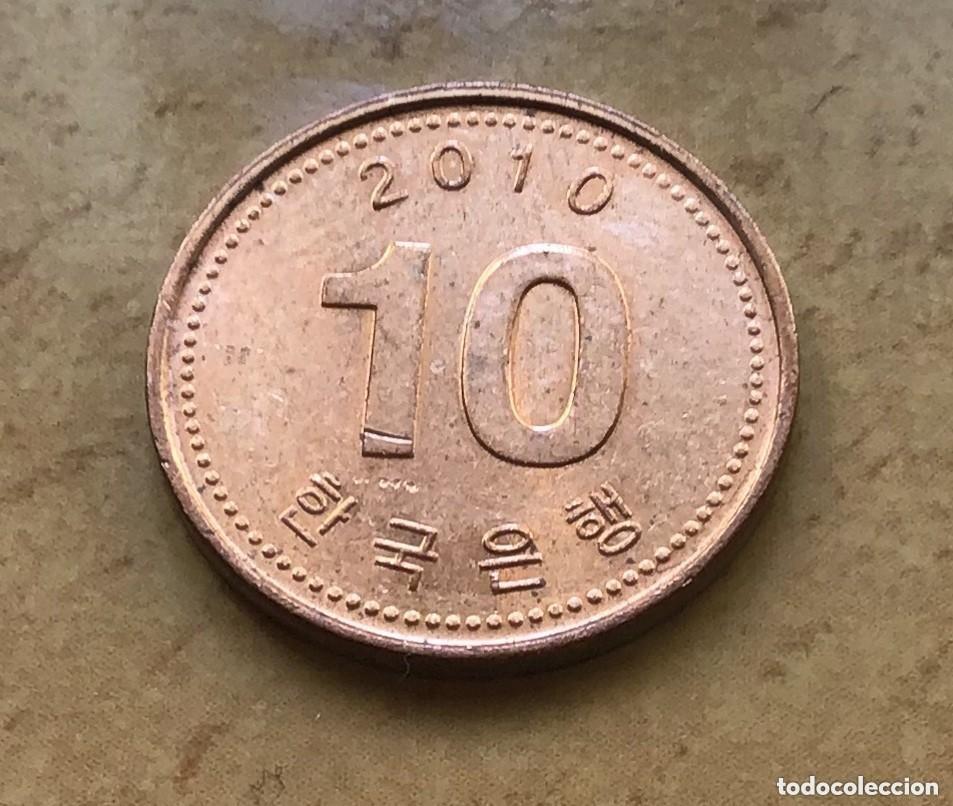 Monedas antiguas de Asia: 10 won de Corea del Sur. A&ntilde;o 2010