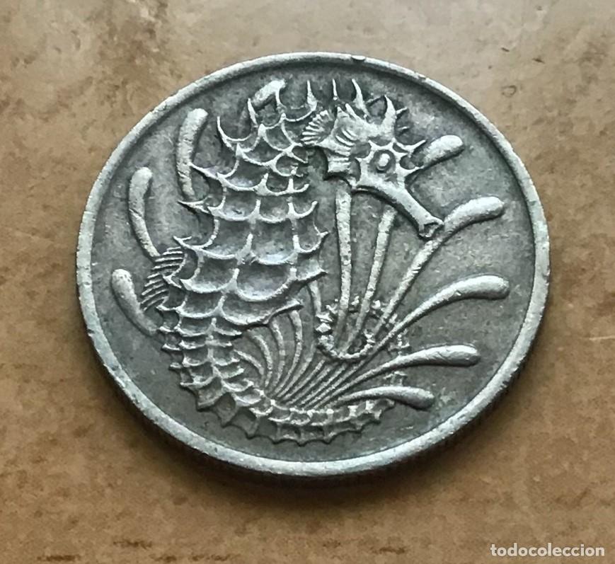 Monedas antiguas de Asia: 10 centavos de Singapur. A&ntilde;o 1969 - Foto 2