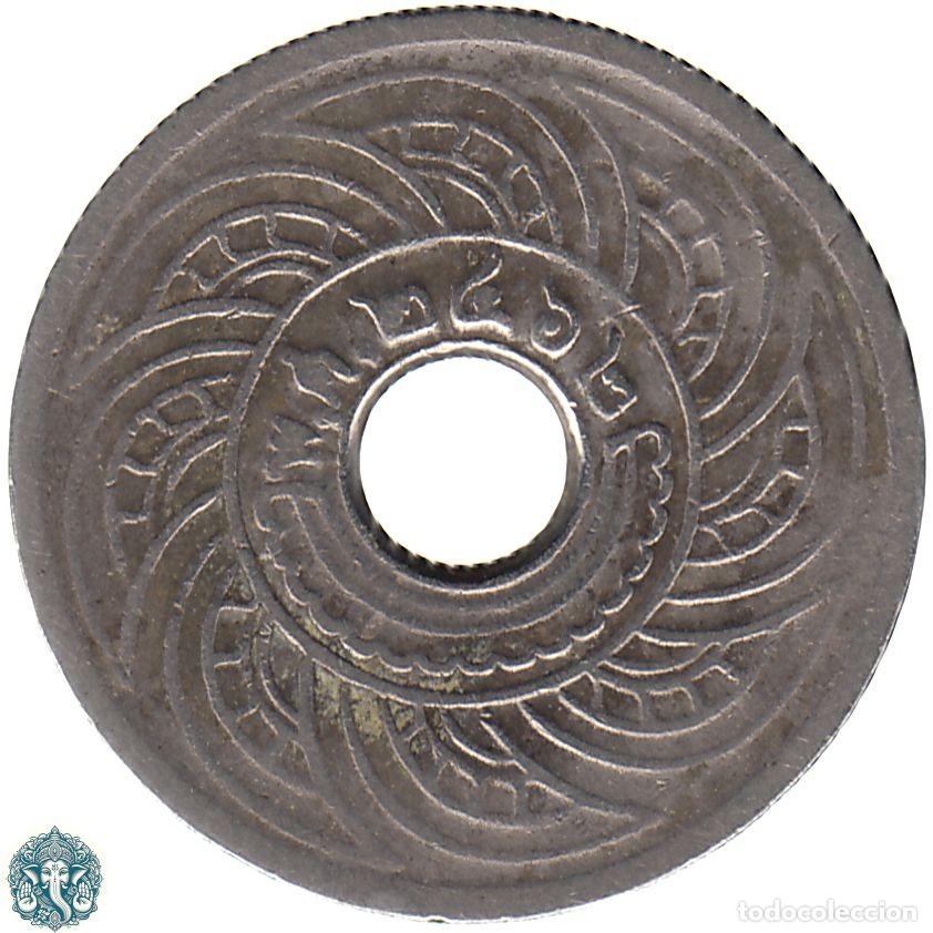 Monedas antiguas de Asia: TAILANDIA 5 Satang 2462 ๒๔๖๒ (1919) Rama VI Ceca Bruselas Y#36 THAILANDIA
