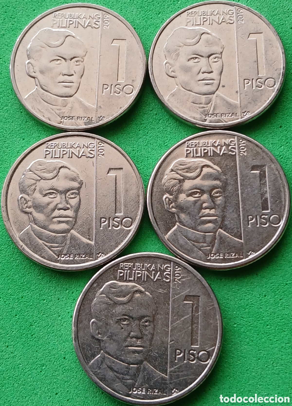 Monedas antiguas de Asia: Filipinas 1 piso 2019 &times; 5 monedas. Km#300