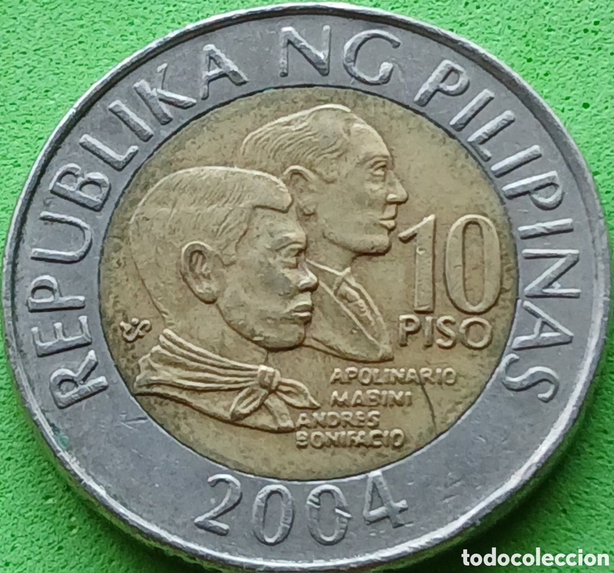 Monedas antiguas de Asia: Filipinas 10 pesos 2004 km#278