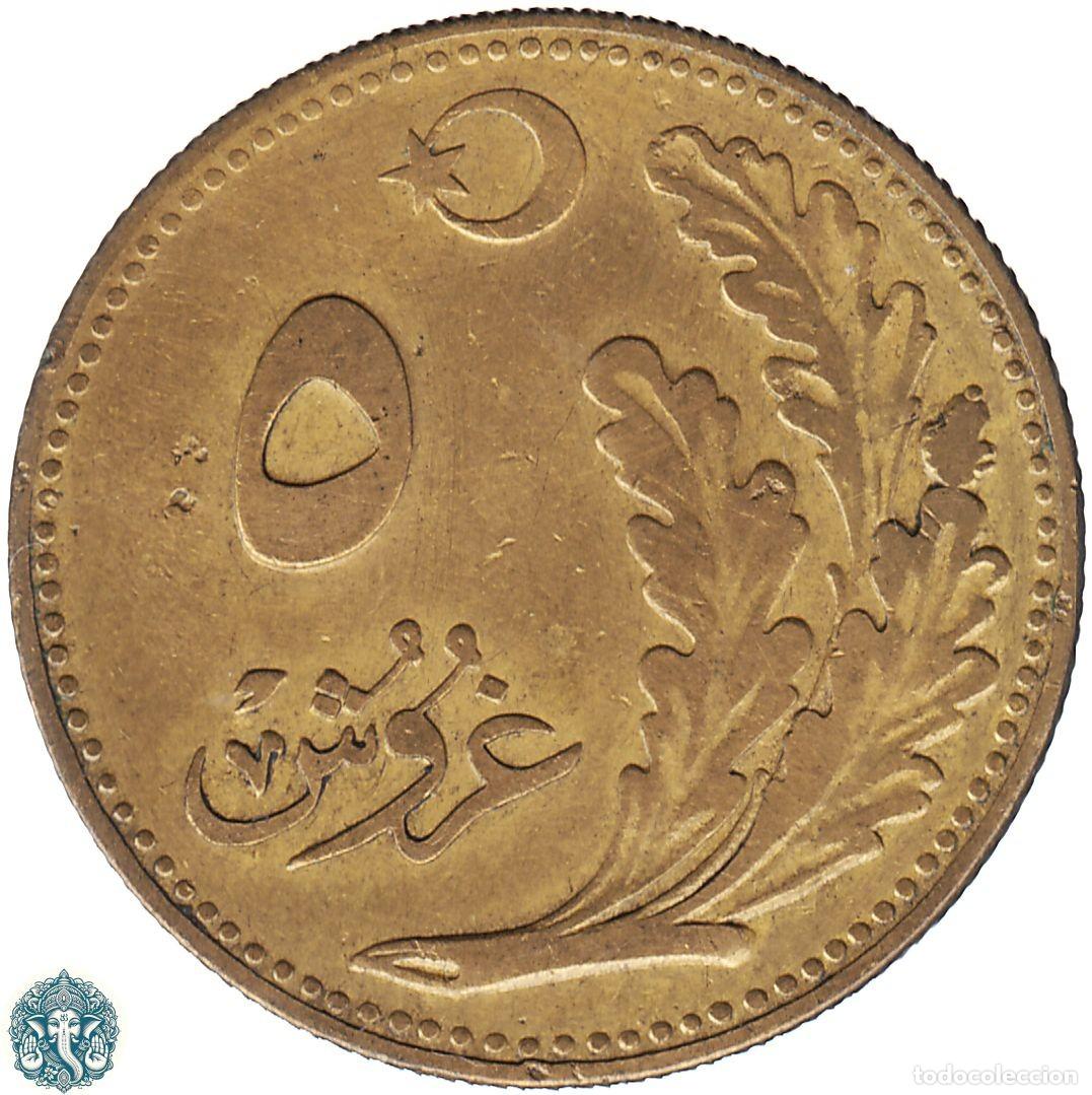 Monedas antiguas de Asia: TURQU&Iacute;A 5 Kurus AH 1341 ١٣٤١ (1925) KM#831