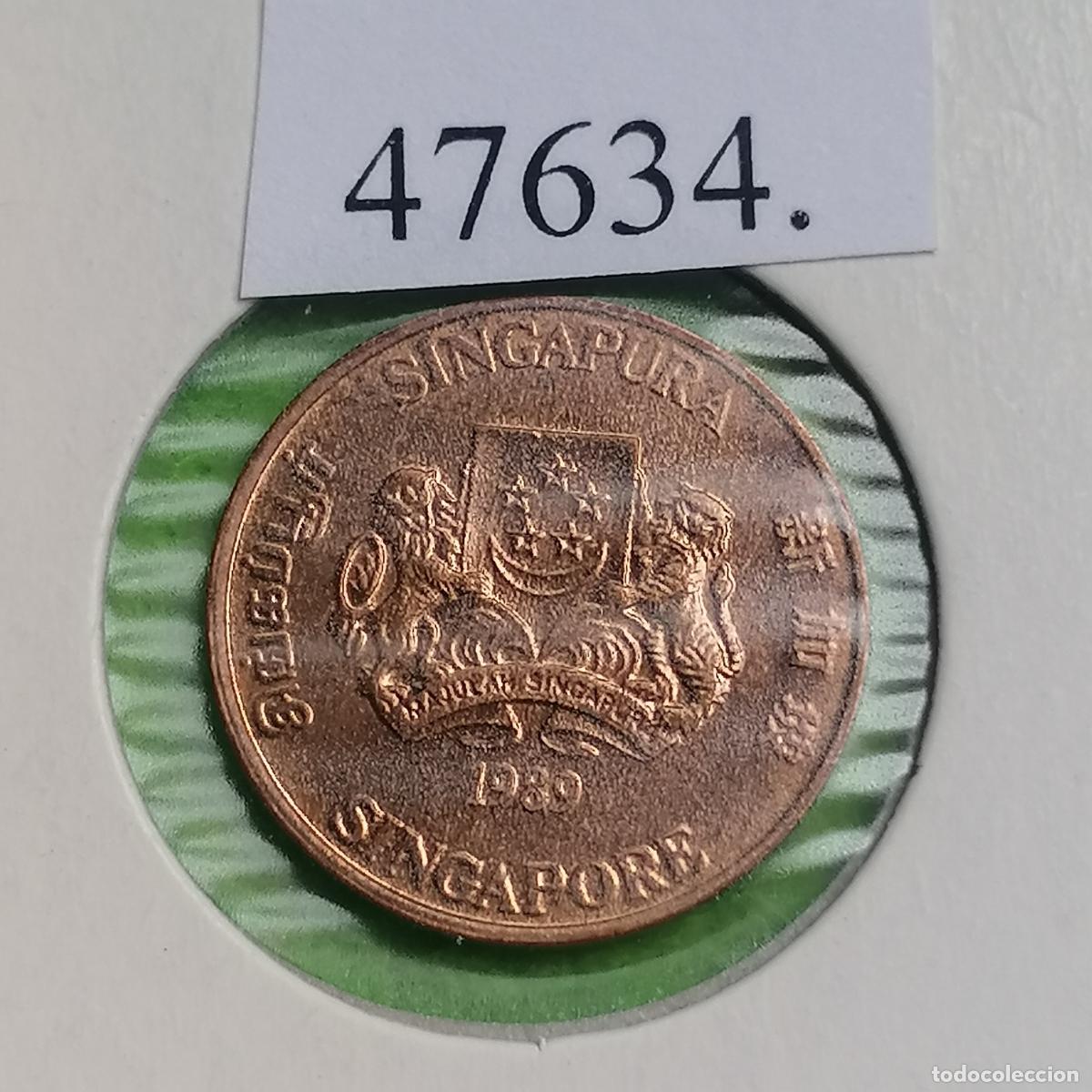 Monedas antiguas de Asia: Singapur 1 c&eacute;ntimos 1989