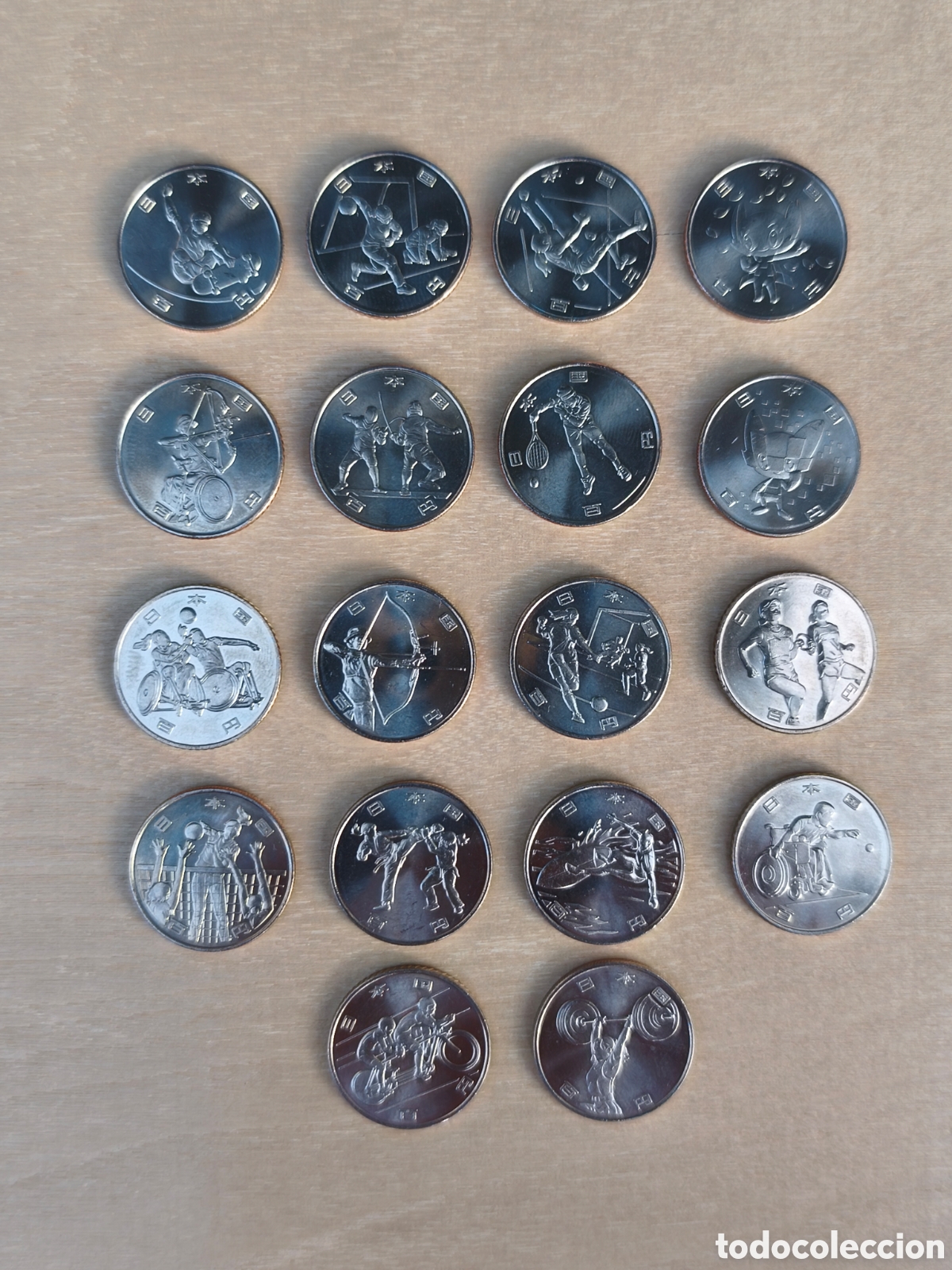 Monete antiche di Asia: Lote 18 monedas 100 yenes JJOO Tokyo 2020