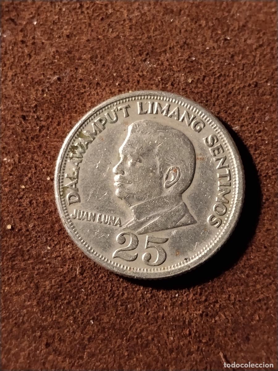 Monedas antiguas de Asia: Filipinas &ndash; 25 Sentimos 1972 &ndash; Juan Luna