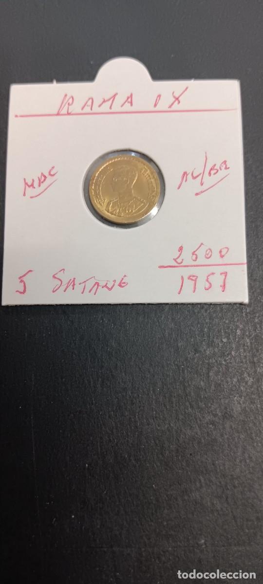 Monedas antiguas de Asia: THAILANDIA 5 SATANG 1957(2500) MBC KM=78 (ALUMINIO-BRONCE)