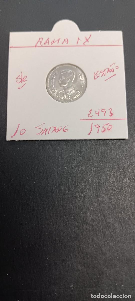 Monedas antiguas de Asia: THAILANDIA 10 SATANG 1950(2493) S/C KM=73 (ESTA&Ntilde;O)