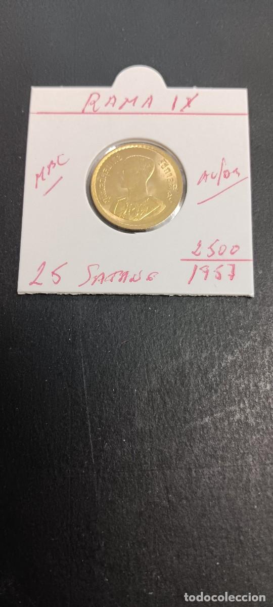 Monedas antiguas de Asia: THAILANDIA 25 SATANG 1957(2500) MBC KM=80 (ALUMINIO-BRONCE)