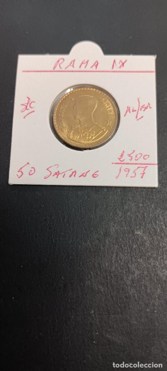 Monedas antiguas de Asia: THAILANDIA 50 SATANG 1957(2500) S/C KM=81 (ALUMINIO-BRONCE)