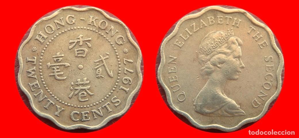 Monedas antiguas de Asia: 20 CENTAVOS CENTS CENTIMOS 1977 HONG KONG-151797