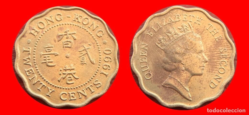 Monedas antiguas de Asia: 20 CENTAVOS CENTS CENTIMOS 1990 HONG KONG-151801
