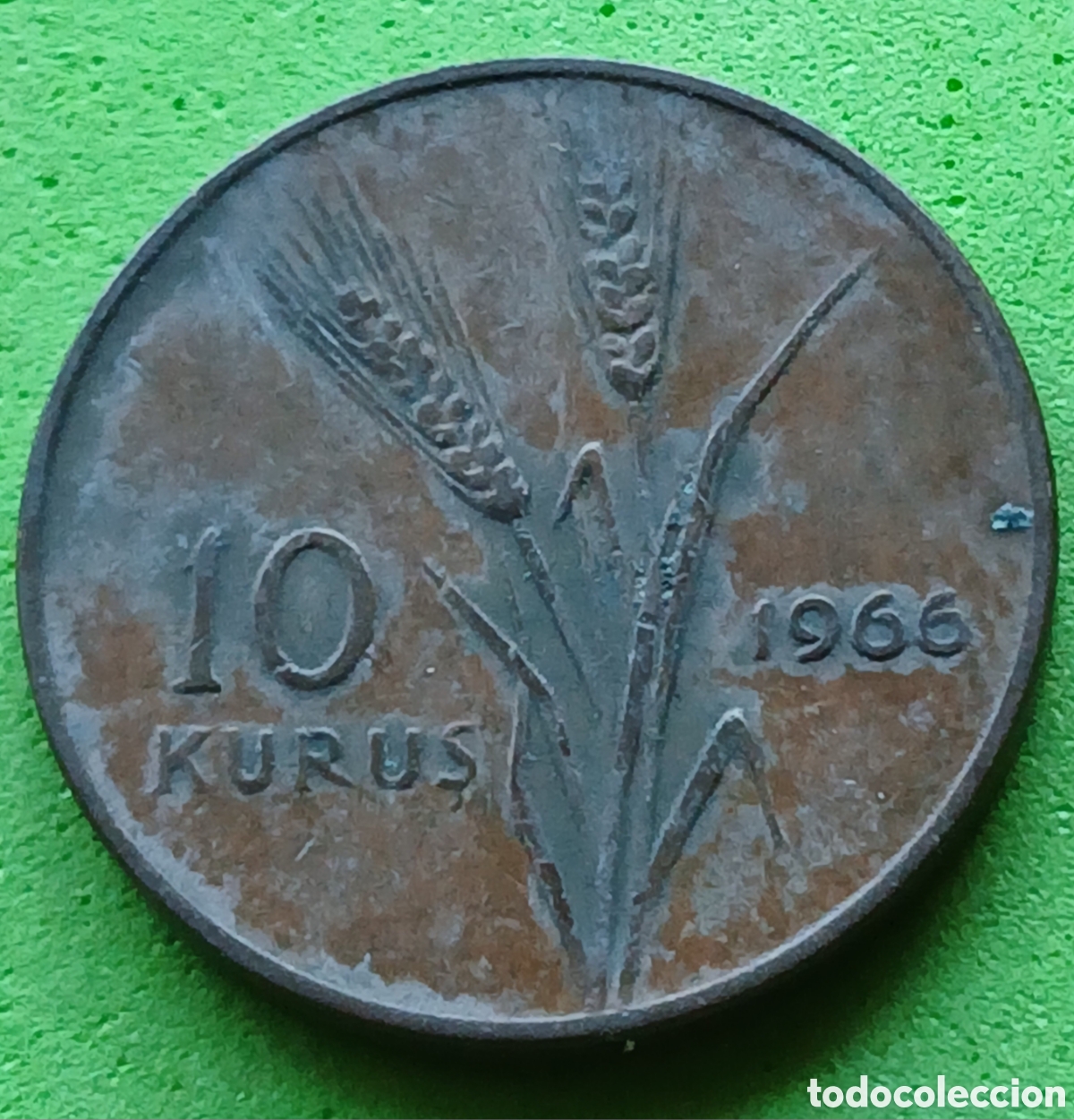 Monedas antiguas de Asia: Turqu&iacute;a 10 kurus 1966 km#891.1