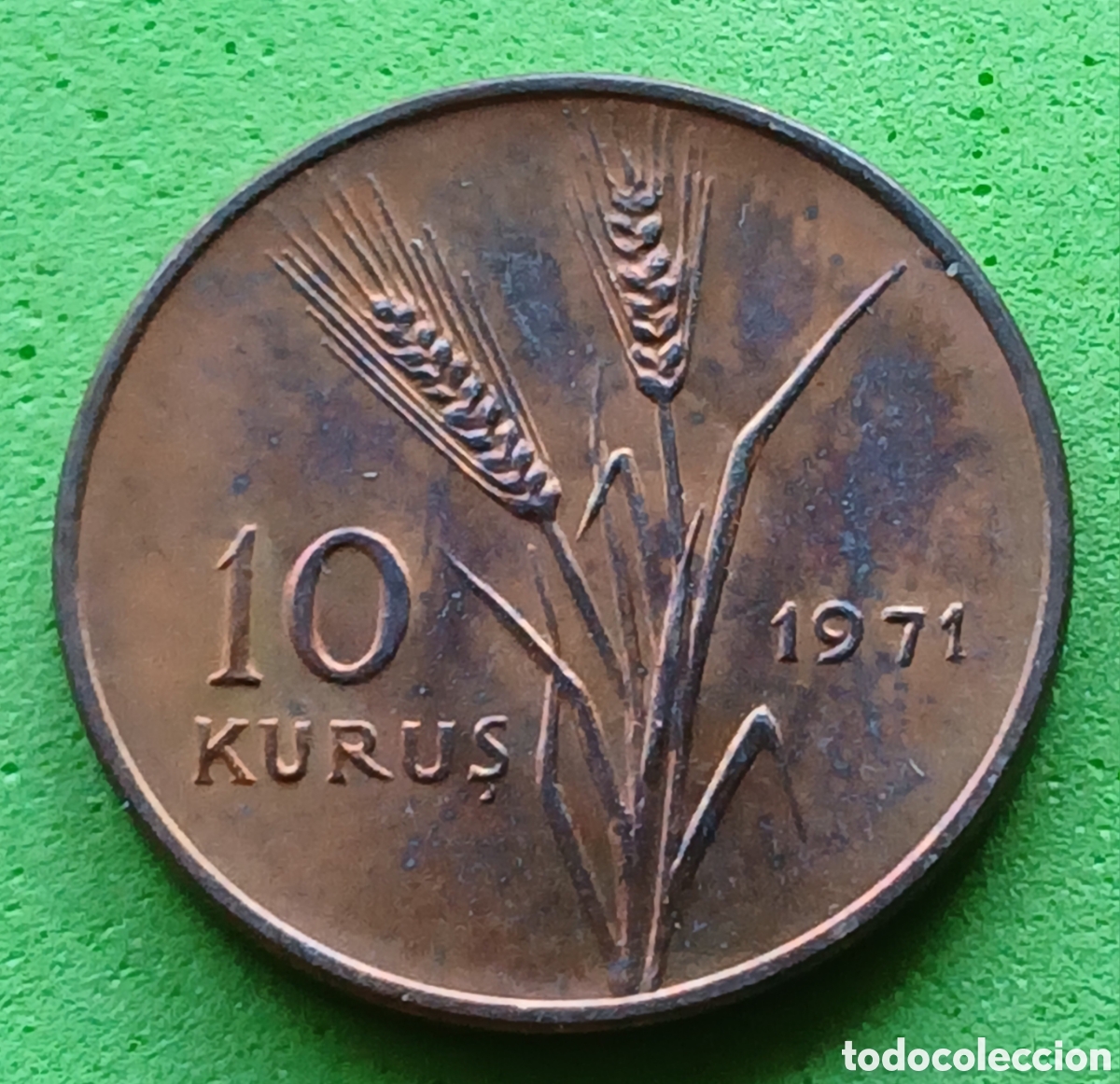 Monedas antiguas de Asia: Turqu&iacute;a 10 kurus 1971 km#891.2