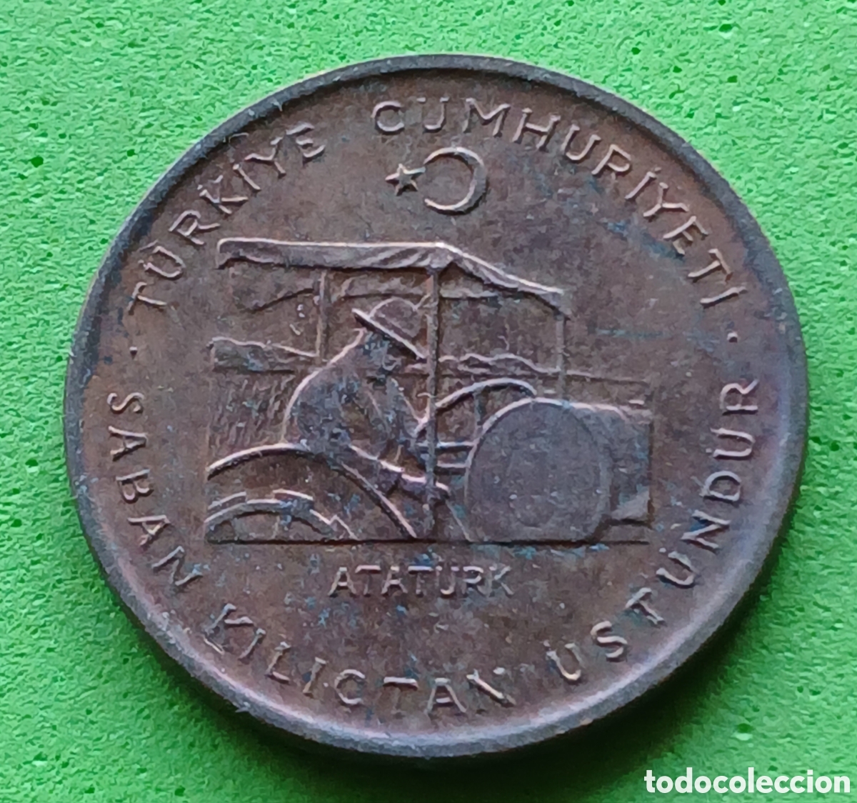 Monedas antiguas de Asia: Turqu&iacute;a 10 kurus 1971 km#898.1 FAO
