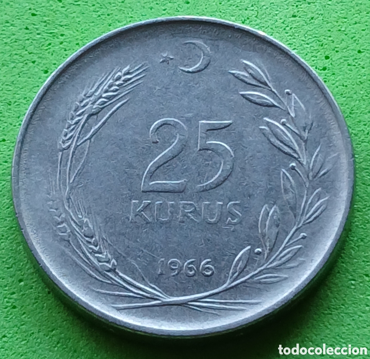 Monedas antiguas de Asia: Turqu&iacute;a 25 kurus 1966 km#892.2