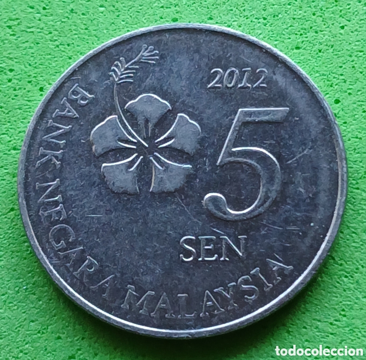 Monedas antiguas de Asia: Malasia 5 sen 2012 km#201