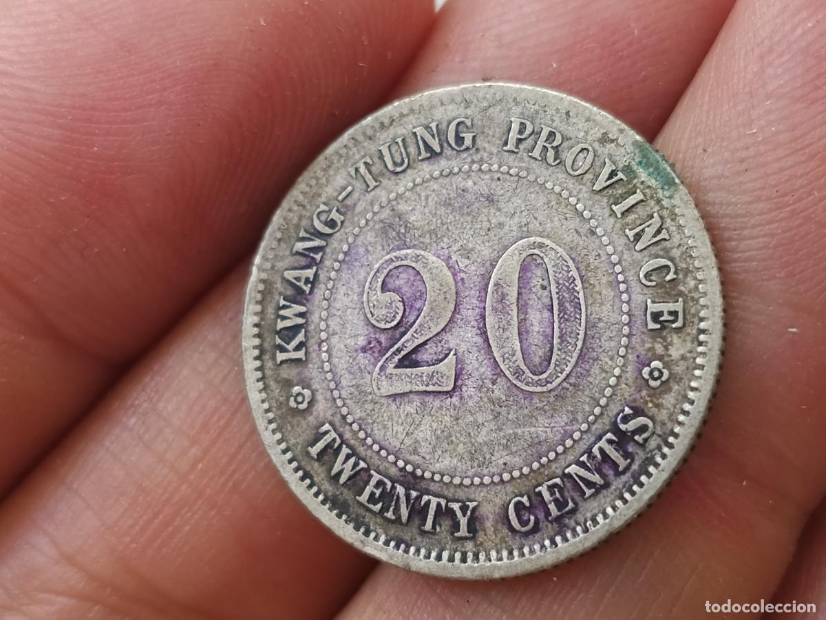 Monedas antiguas de Asia: China Kwang Tung Province. Plata.Ssilver 20 cents (2 jiao)