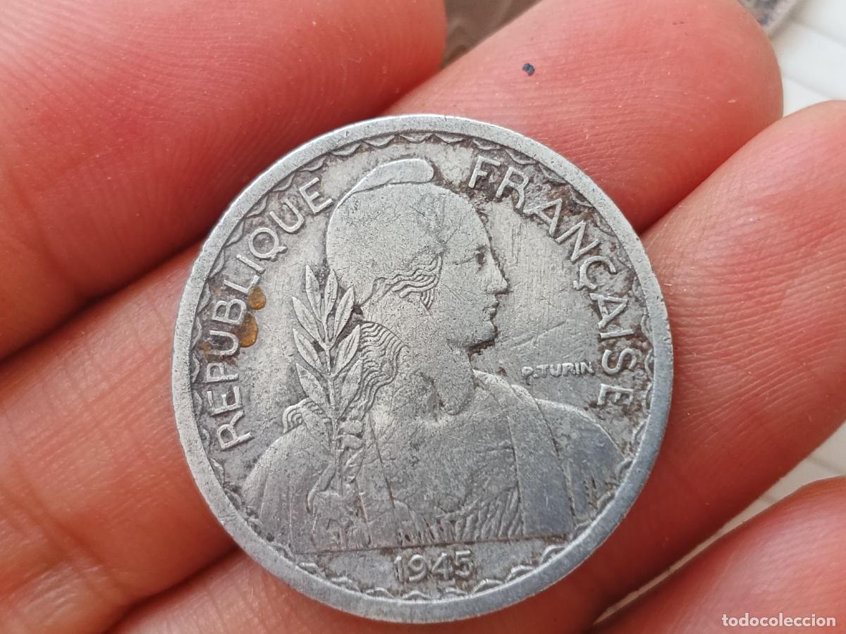 Monedas antiguas de Asia: 20 centimes de Indochina 1945