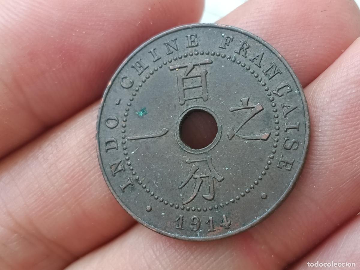 Monedas antiguas de Asia: Indochina Francesa, 1 Cent, 1914, Paris