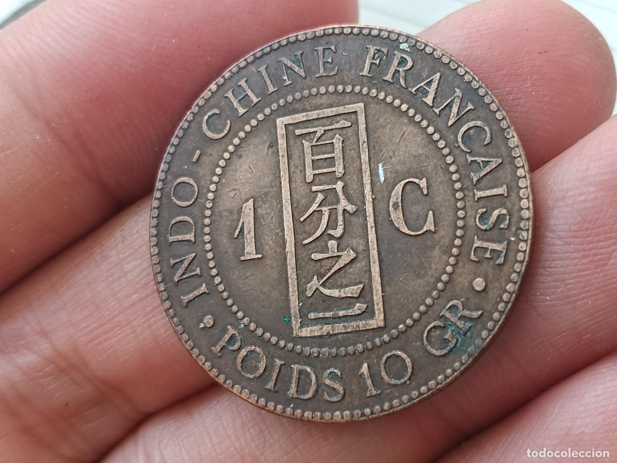 Monedas antiguas de Asia: Indochina 1 Centime 1888 - Foto 2