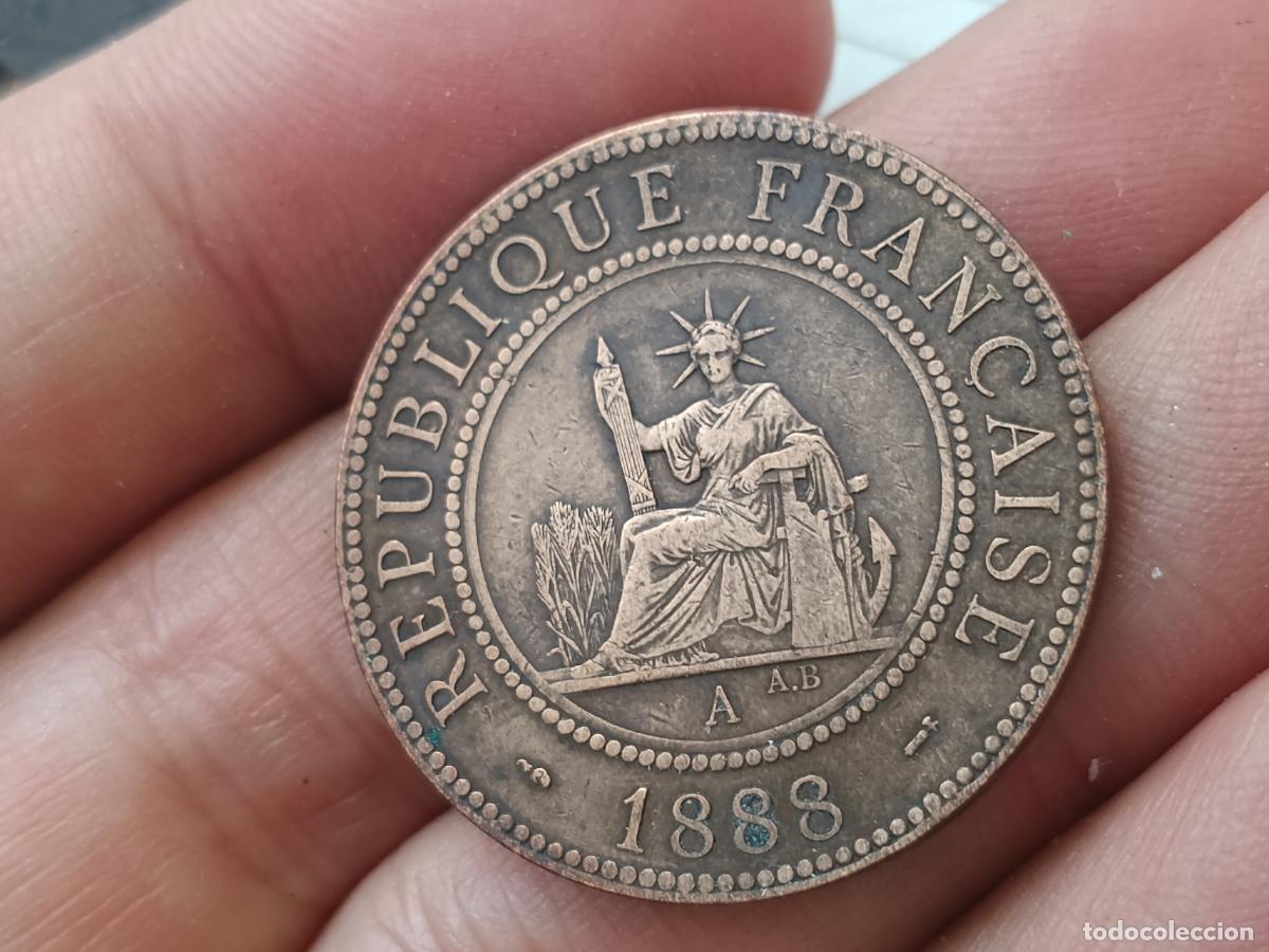 Monedas antiguas de Asia: Indochina 1 Centime 1888