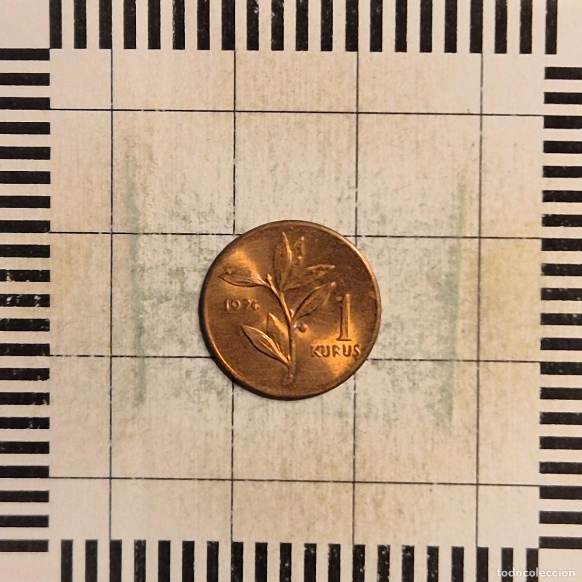 Moedas antigas da &Aacute;sia: 1 KURUS, TURQUIA. 1974. (KM#895a).