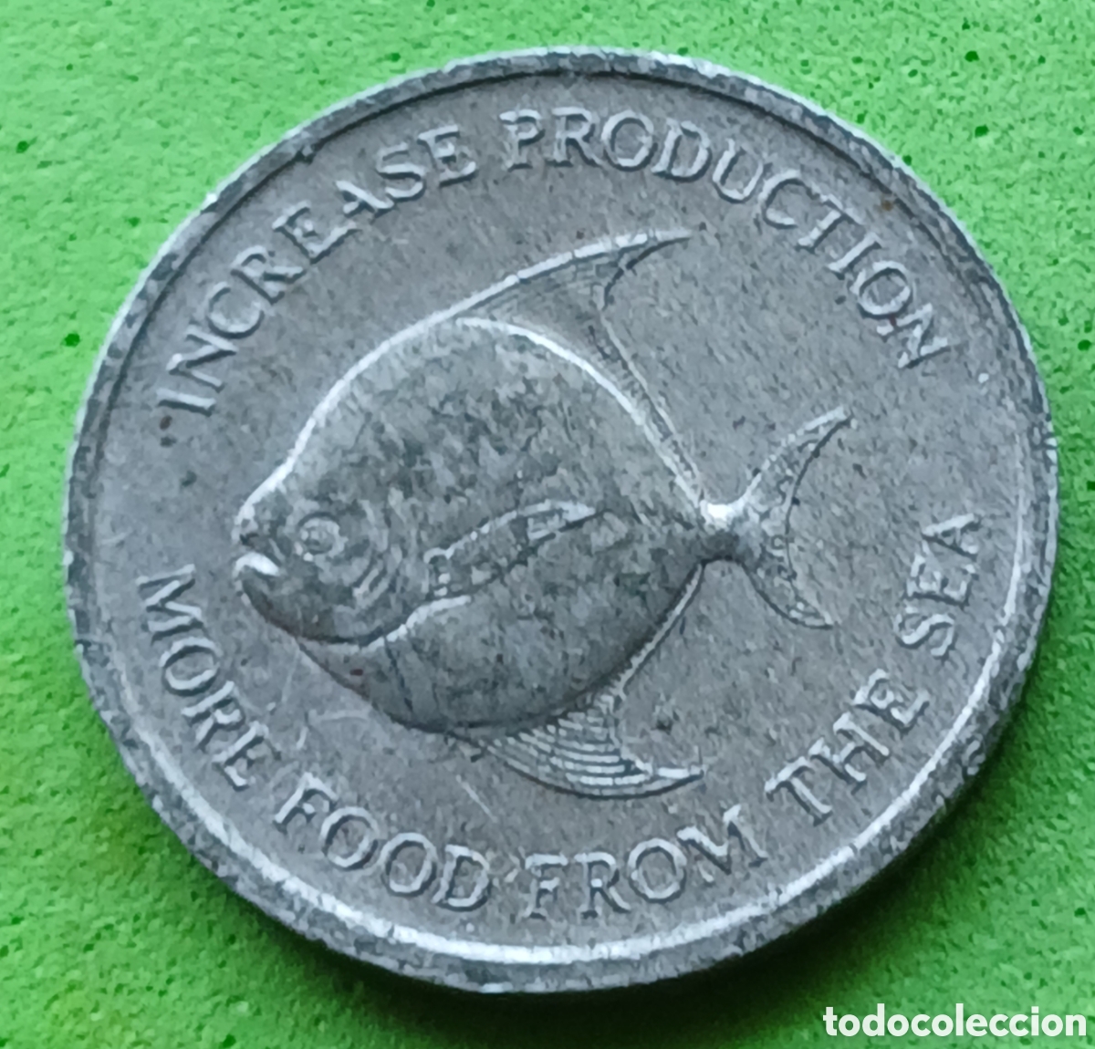 Monedas antiguas de Asia: Singapur 5 cents 1971 km#8 FAO