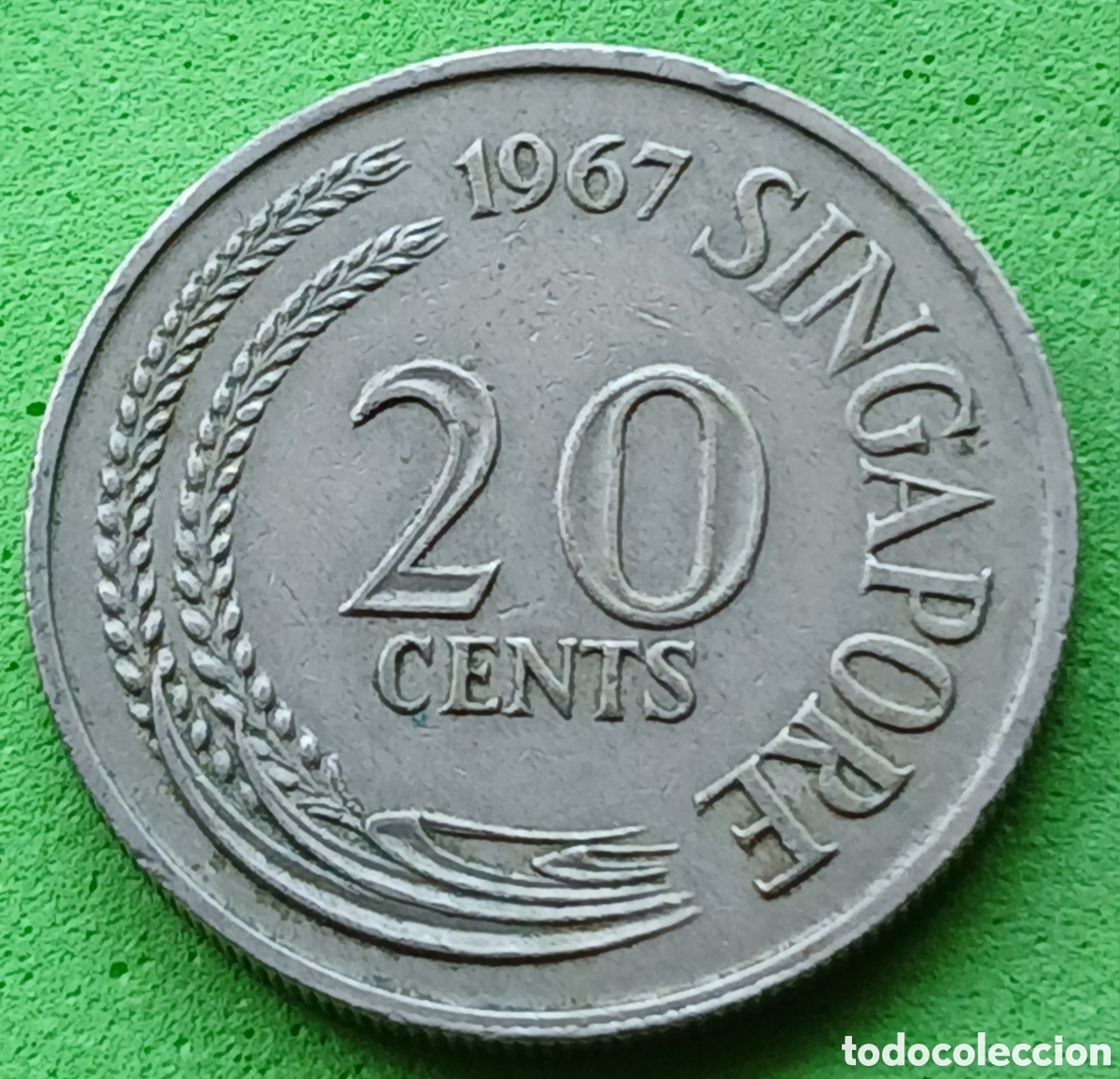Monedas antiguas de Asia: Singapur 20 cents 1967 km#4