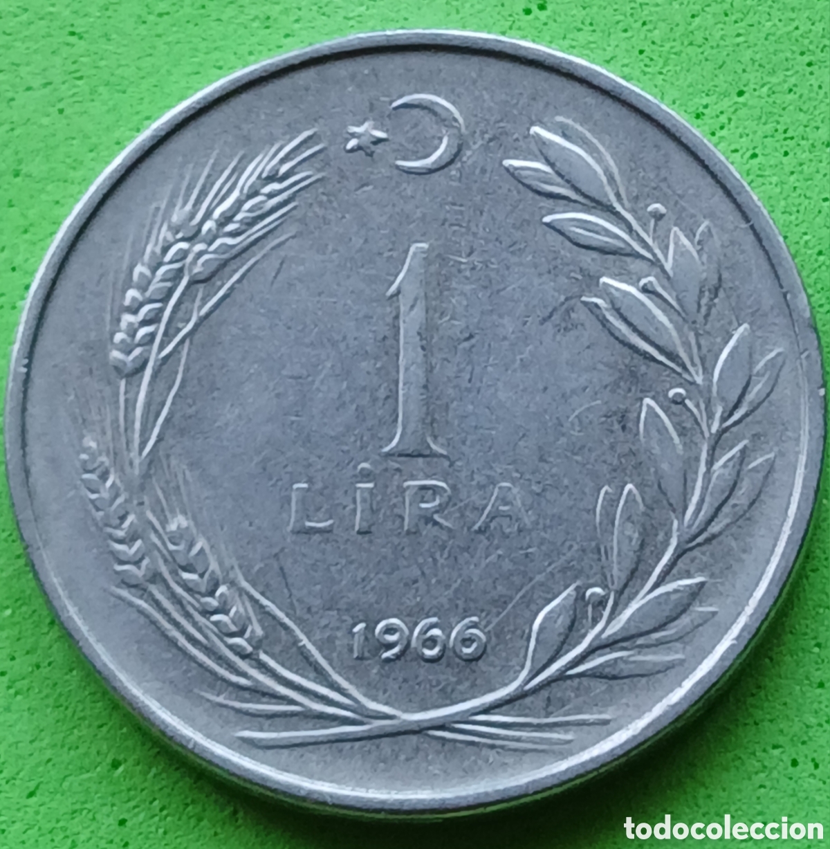 Monedas antiguas de Asia: Turqu&iacute;a 1 lira 1966 km#889a.1