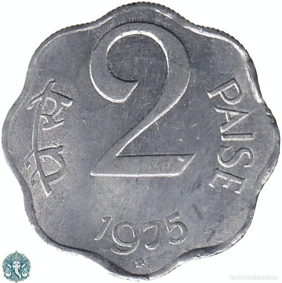 Monedas antiguas de Asia: INDIA 2 Paise 1975 Ceca Hyderabad ☆ KM#13.6