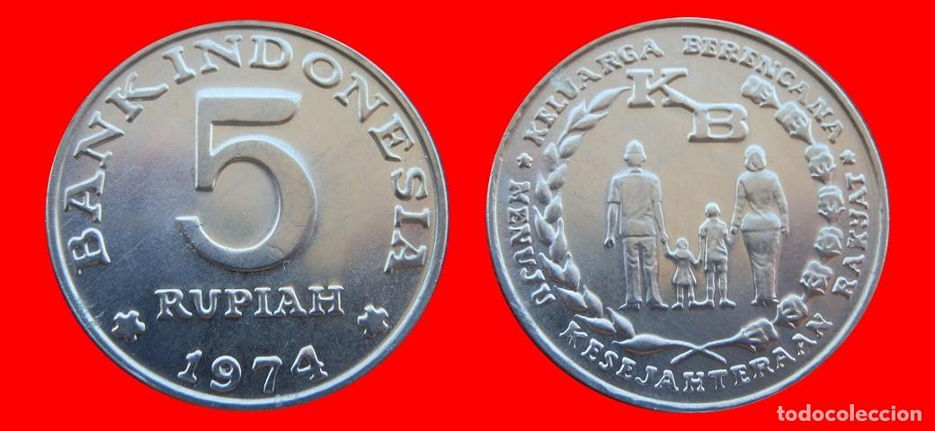 Monedas antiguas de Asia: 5 RUPIAS 1974 SIN CIRCULAR INDONESIA-152046