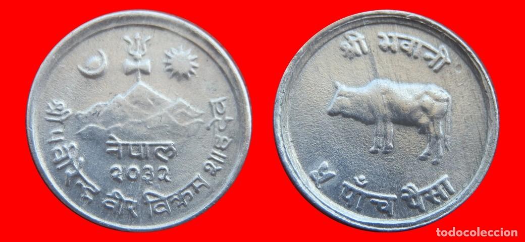Monedas antiguas de Asia: 5 PAISA 1975 NEPAL-152060