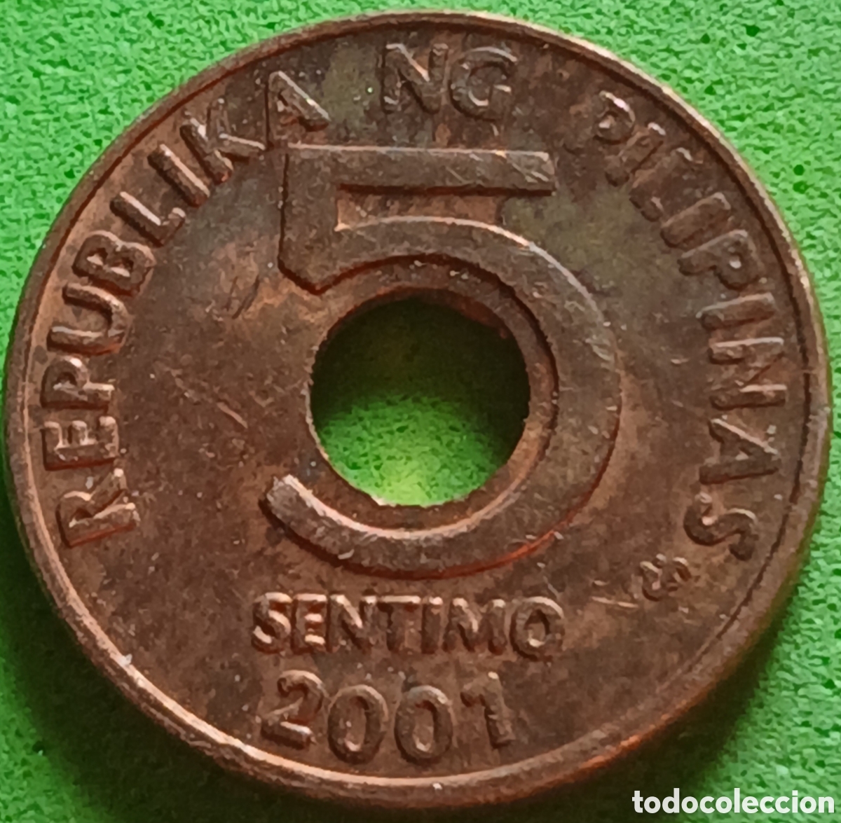 Monedas antiguas de Asia: Filipinas 5 c&eacute;ntimos 2001 km#268 poco com&uacute;n