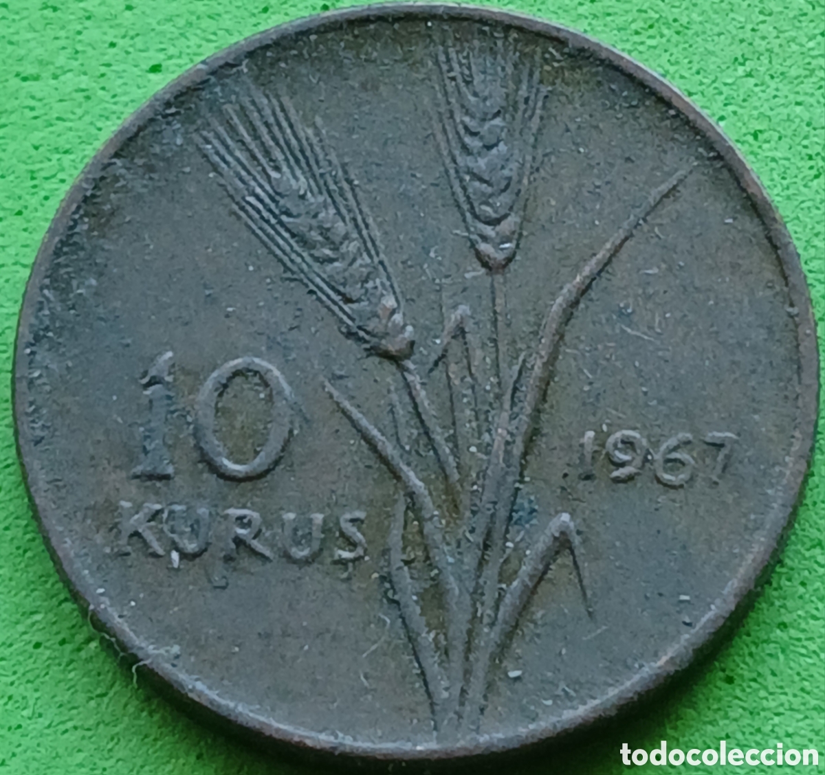 Monedas antiguas de Asia: Turqu&iacute;a 10 kurus 1967 km#891.1