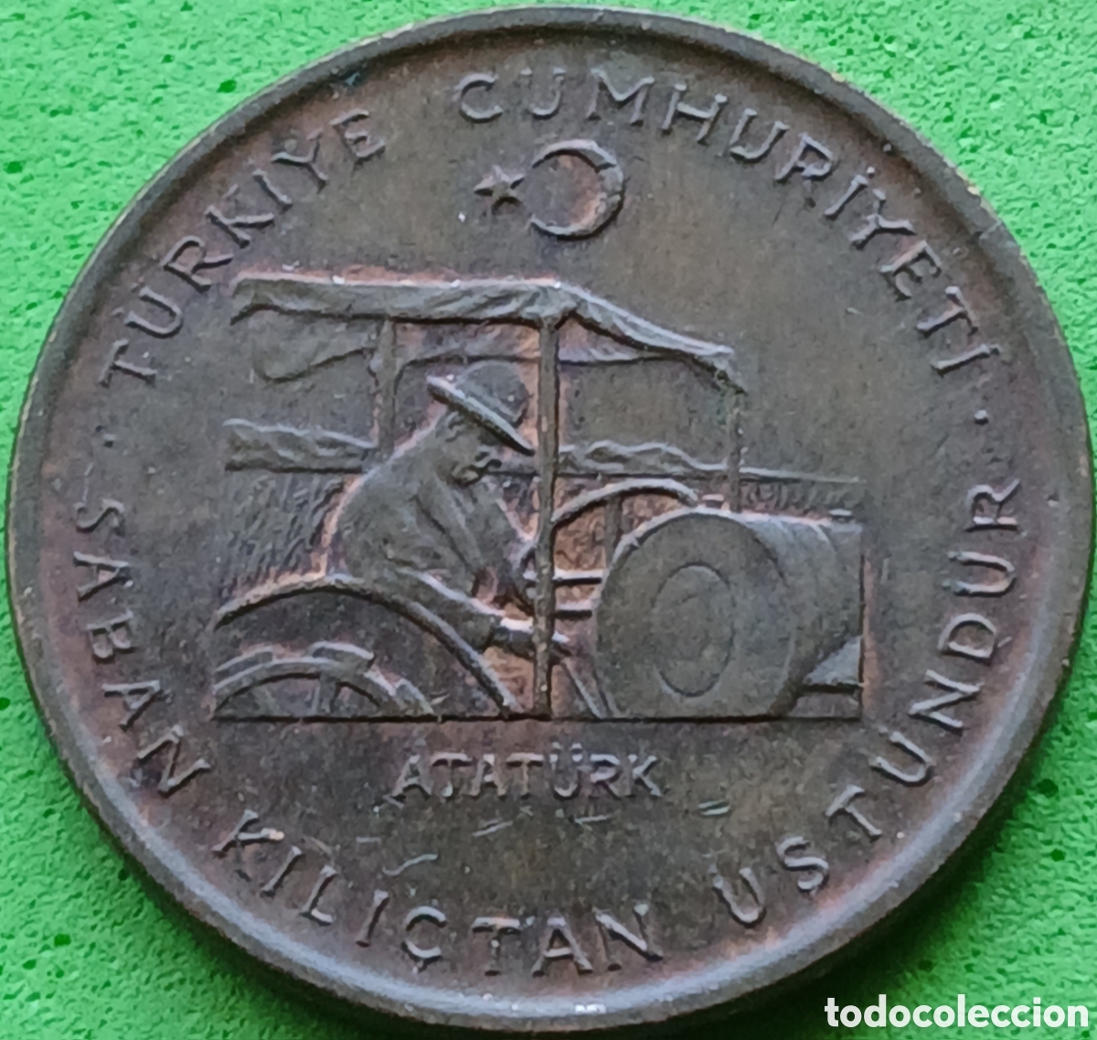 Monedas antiguas de Asia: Turqu&iacute;a 10 kurus 1971 km#898.1 FAO