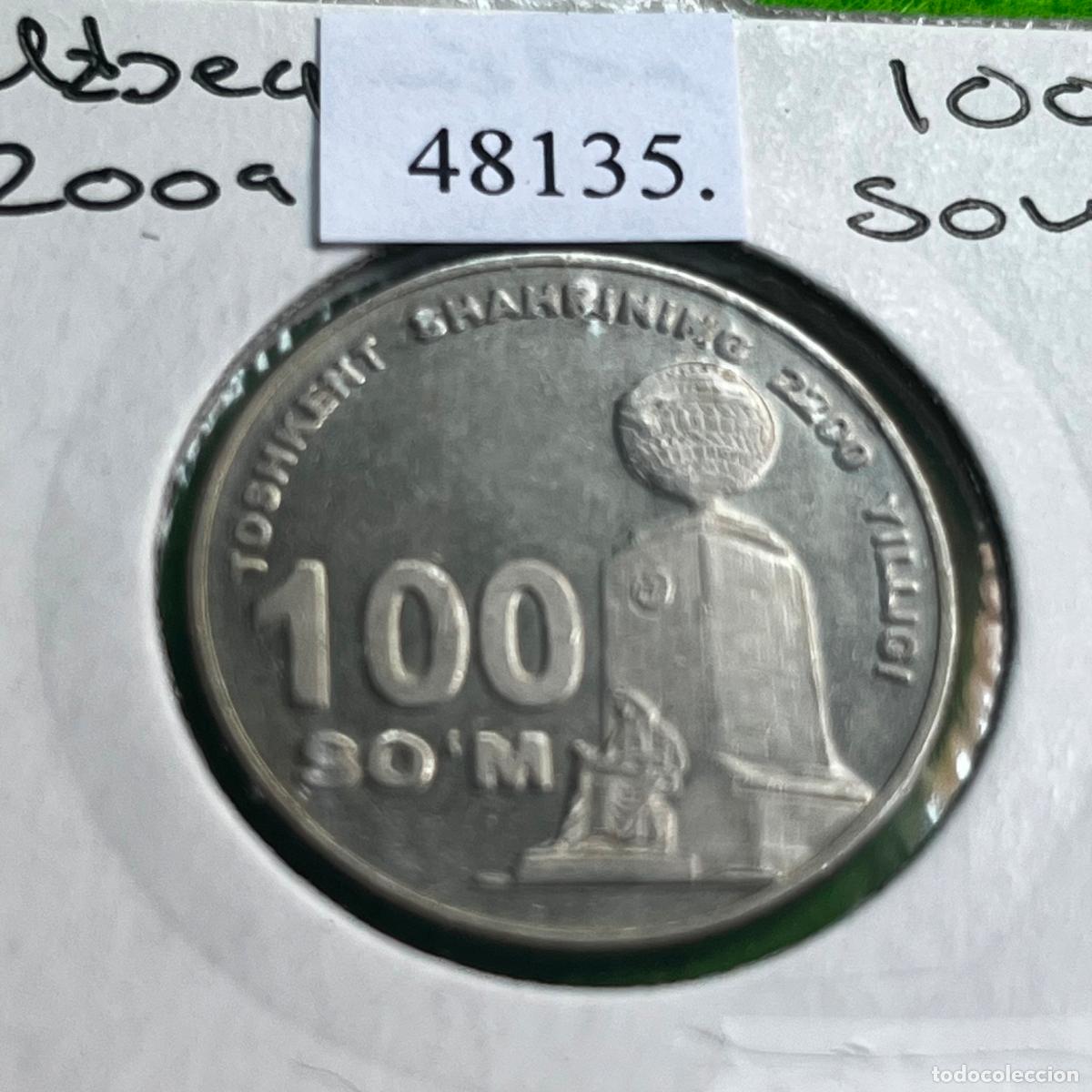 Monedas antiguas de Asia: Uzbekist&aacute;n 100 so'm 2009, som