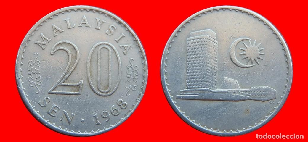 Monedas antiguas de Asia: 20 SEN 1968 MALASIA-152162