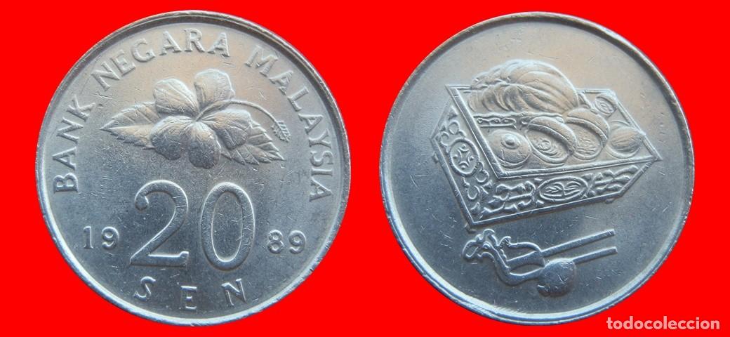 Monedas antiguas de Asia: 20 SEN 1989 MALASIA-152163