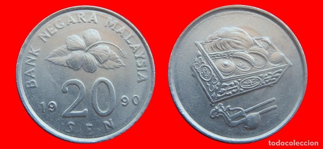 Monedas antiguas de Asia: 20 SEN 1990 MALASIA-152164